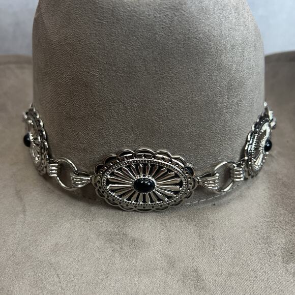 ILLUMA Western Hat Cowboy / Cowgirl Silvertone Concho Band Polyester Felt NWT main image 11